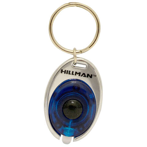 HILLMAN Metal Assorted Decorative Key Ring LED Light