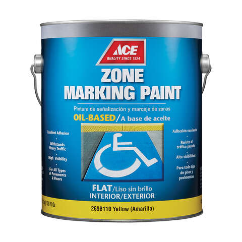 Ace Yellow Zone Marking Paint 1 gal, Pack of 4