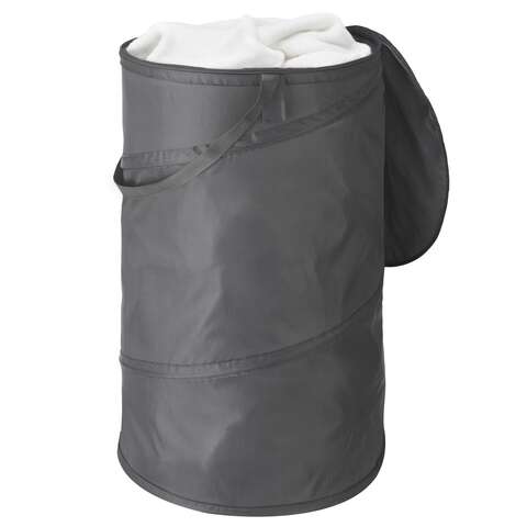 Whitmor Gray Fabric Collapsible Hamper