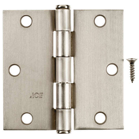 Ace 3-1/2 in. L Satin Nickel Residential Door Hinge 1 pk