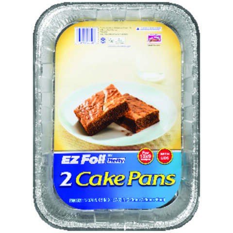 Hefty EZ Foil 9 in. W X 13 in. L Cake Pan 2 pc, Pack of 9