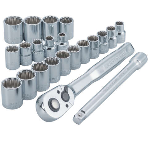 Craftsman 3/8 in. drive Metric and SAE 6 Point Universal Socket Set 22 pc