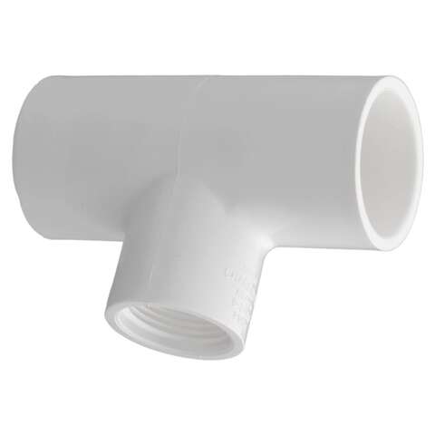 Charlotte Pipe Schedule 40 1 in. Slip X 1 in. D Slip PVC Reducing Tee 1 pk, Pack of 25