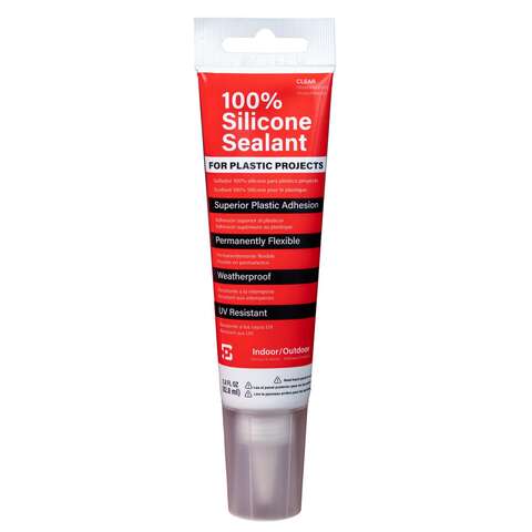 Polymershapes Clear Silicone Adhesive Sealant 2.8 oz