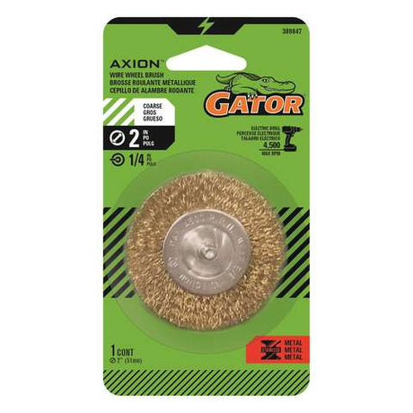 Gator 2 in. Coarse Crimped Wire Wheel Brush Brass Coated Steel 4500 rpm 1 pc