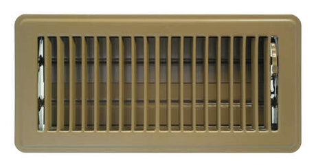 Tru Aire 4 in. H X 10 in. W 2-Way Powder Coat Brown Steel Floor Register