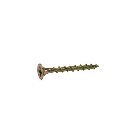 Grip-Rite No. 6 X 1-1/4 in. L Phillips Zinc-Plated Coarse Wood Screws