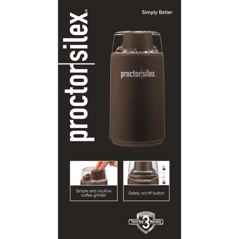 Proctor Silex Fresh Grind Brown Plastic/Steel 1 cups Coffee Grinder