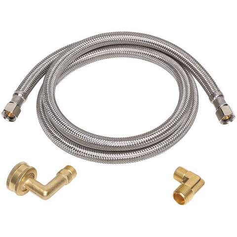 Ace 3/8 in. Compression X 3/8 in. D Compression 60 in. Braided Stainless Steel Dishwasher Supply Lin