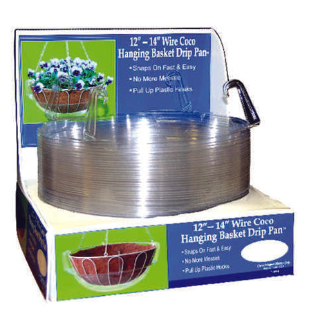 Curtis Wagner Plastics Plastic Hanging Basket Drip Pan Clear, Pack of 50