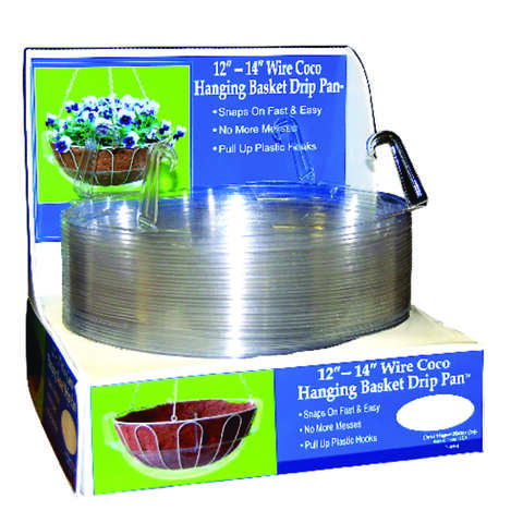 Curtis Wagner Plastics Plastic Hanging Basket Drip Pan Clear, Pack of 50