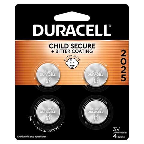 Duracell Lithium Coin 2025 3 V Electronic/Watch Battery 4 pk, Pack of 6