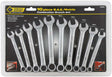 Steel Grip Metric and SAE Wrench Set Multiple in. L 10 pc