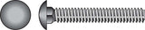HILLMAN 1/2 in. X 2 in. L Stainless Steel Carriage Bolt 25 pk