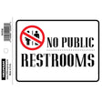 HILLMAN English White Restroom Sign 4 in. H X 6 in. W, Pack of 6
