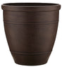 Southern Patio RUB-091547 Wright Planter, 18 in H, Rubber, Brown