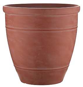 Southern Patio RUB-094203 Wright Planter, 18 in H, Rubber, Terra Cotta