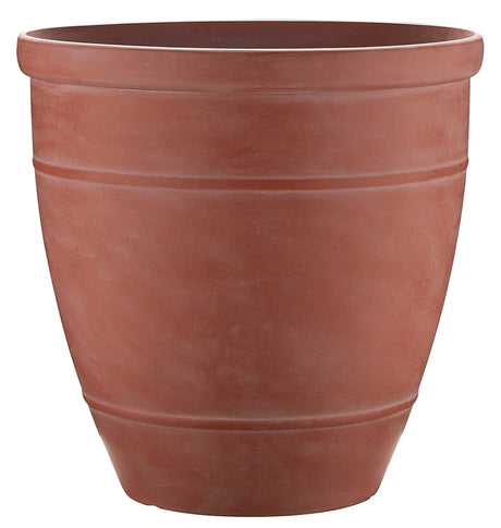 Southern Patio RUB-094203 Wright Planter, 18 in H, Rubber, Terra Cotta