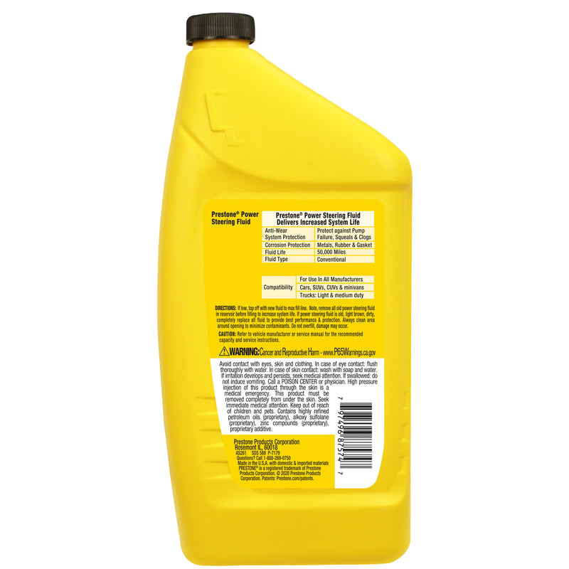 Prestone Power Steering Fluid 32 oz, Pack of 12