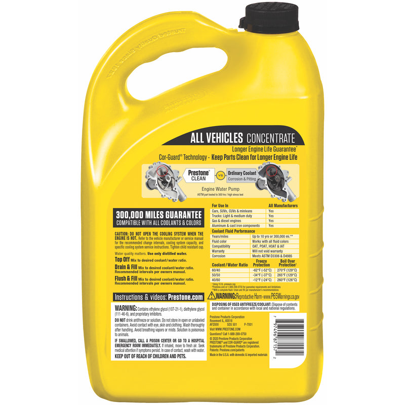 Prestone Concentrated Antifreeze/Coolant 1 gal, Pack of 6