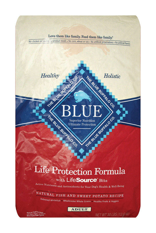 Blue Buffalo Life Protection Formula Adult Fish and Sweet Potato Dry Dog Food 30 lb