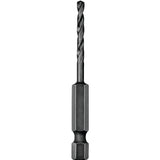 DEWALT DD5112 Impact Drill Bit, 3/16 in Dia, 3 in OAL, Spiral Flute, 1/4 in Dia Shank, Hex Shank