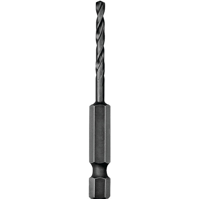 DEWALT DD5112 Impact Drill Bit, 3/16 in Dia, 3 in OAL, Spiral Flute, 1/4 in Dia Shank, Hex Shank
