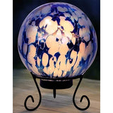 Alpine Blue Glass 11 in. H LED Gazing Ball