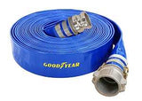 ABBOTT RUBBER 1148-3000-50-CE Pump Discharge Hose Assembly, 3 in ID, 50 ft L, Aluminum C & E, PVC, Blue