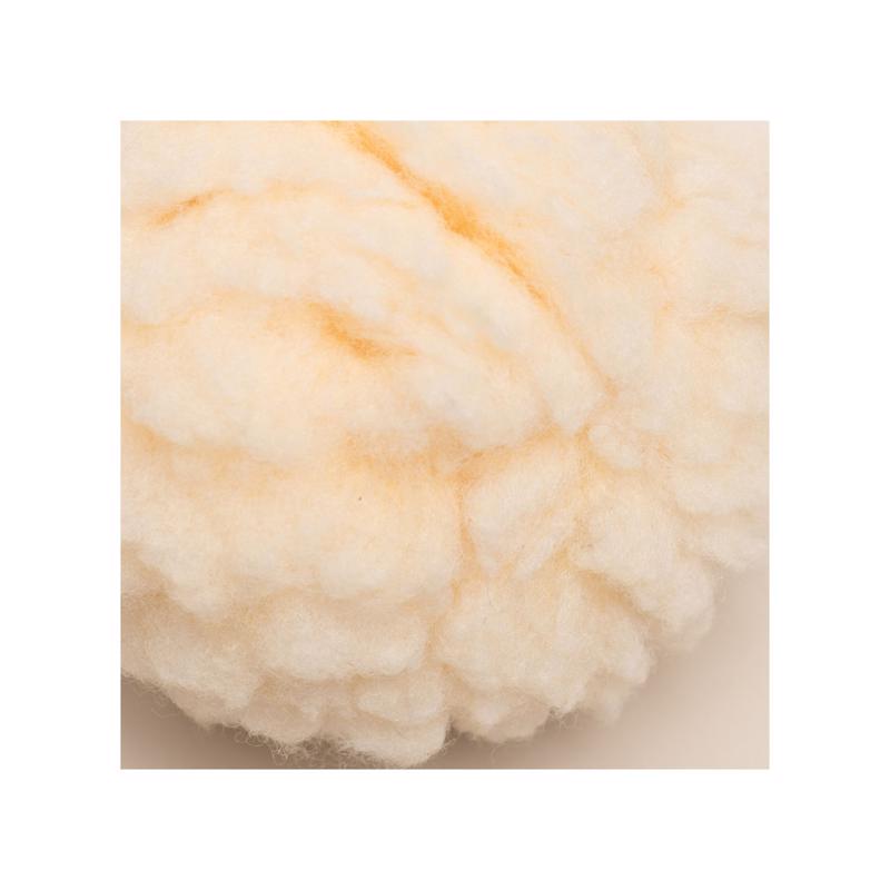 HuggleHounds Beige Fleece Ball Dog Toy Small 1 pk