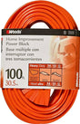 Woods 0827 Extension Cord, 14 AWG Cable, 100 ft L, 13 A, 125 V, Orange