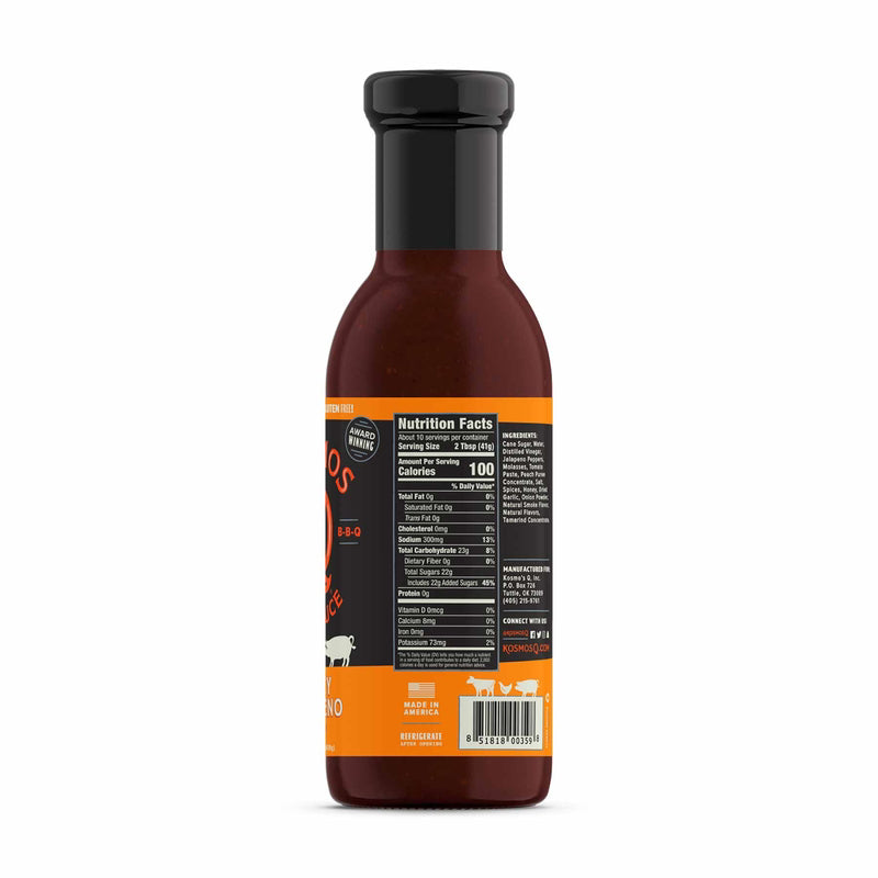 Kosmos Q Honey Jalapeno BBQ Sauce 15.5 oz