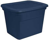 Sterilite 17311C08 Storage Tote, Polypropylene, Blue Morpho, 23-1/2 in L, 18-3/8 in W, 16-1/8 in H, Pack of 8