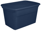 Sterilite 17367406 Storage Tote, Plastic, Marine Blue, 30-1/2 in L, 20-1/4 in W, 17-1/8 in H, Pack of 6