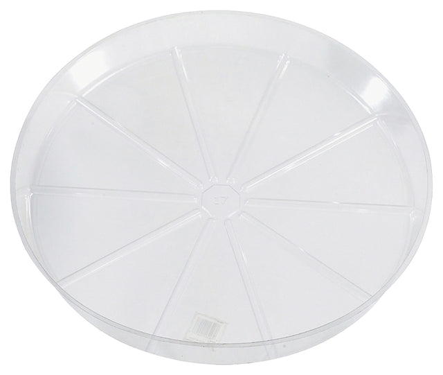 Gardener's Blue Ribbon VS4 Plant Saucer, 4 in Dia, Round, Plastic, Clear, Pack of 50