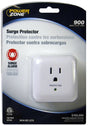 PowerZone OR802105 Surge Protector Power Strip, 125 V, 15 A, 1-Outlet, 900 Joules Energy, White