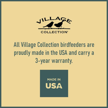 North States Village Wild Bird 4.25 lb Plastic Pinecone Hopper Bird Feeder 4 ports, Pack of 2