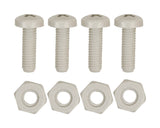 Custom Accessories White Nylon License Plate Fasteners, Pack of 12