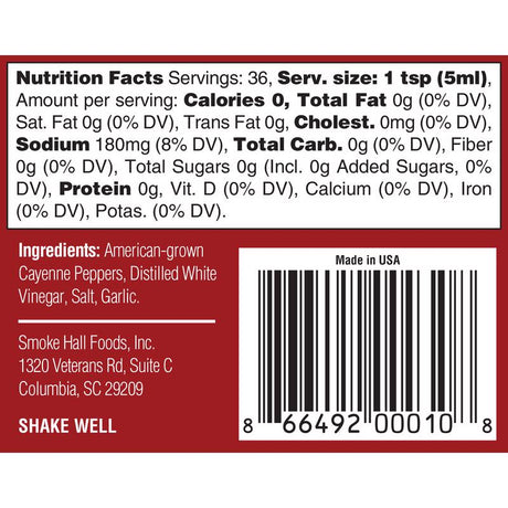 The General's Hot Sauce All Natural Dead Red Sauce 6 oz