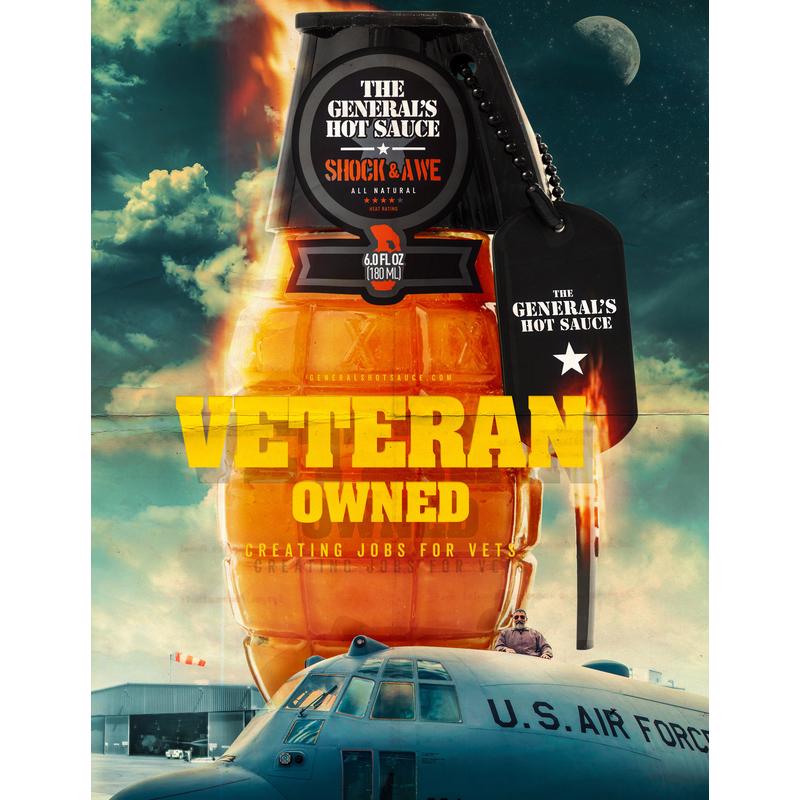The General's Hot Sauce All Natural Shock & Awe Sauce 6 oz