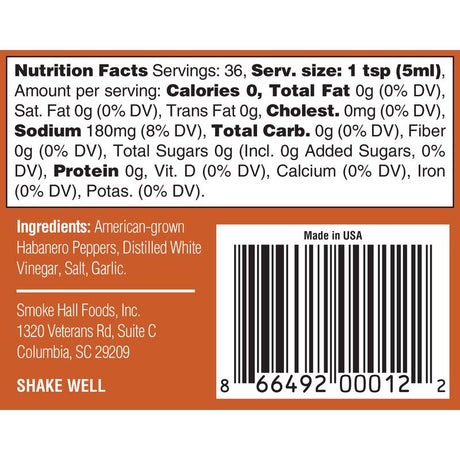 The General's Hot Sauce All Natural Shock & Awe Sauce 6 oz