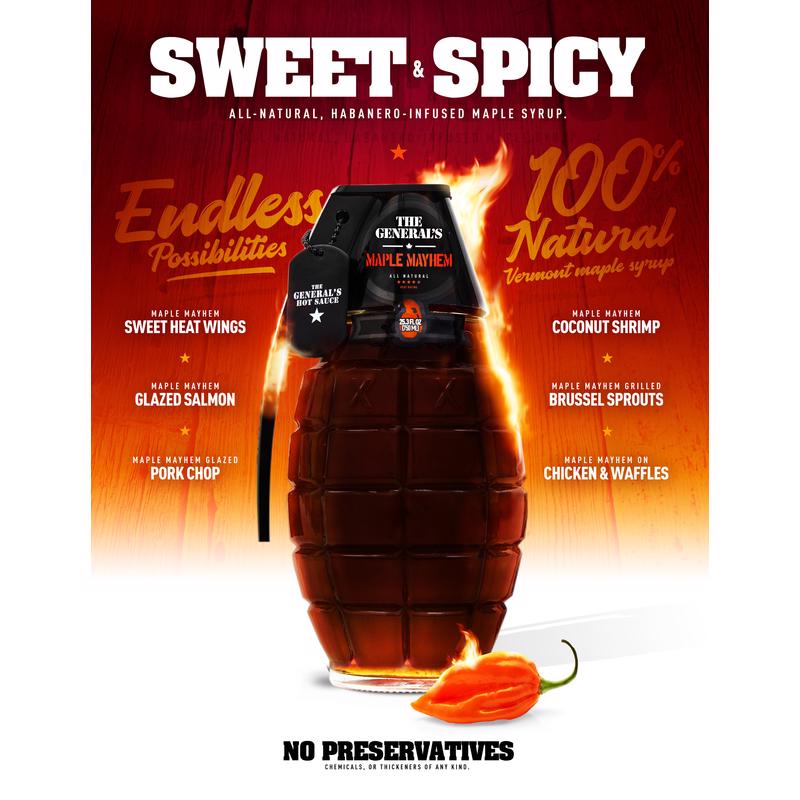 The General's Hot Sauce Maple Mayhem Sauce 6 oz
