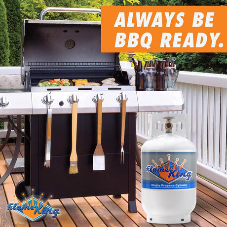 Flame King 30 lb Steel Type 1 Empty LP Tank