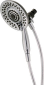 Delta In2ition Series 75583C 2-in-1 Shower, Round, 1/2 in Connection, IPS, 1.75 gpm, 5-Spray Function, Plastic, Chrome