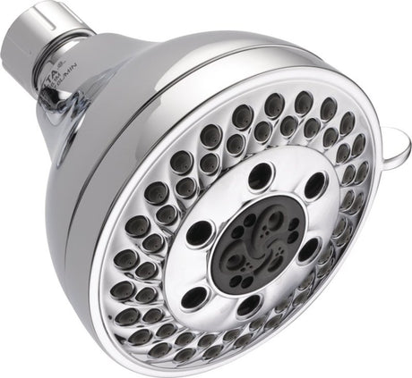 Delta 75569C Shower Head, 1.75 gpm, 1/2 in Connection, IPS, 5-Spray Function, Plastic, Chrome, 4-5/32 in Dia