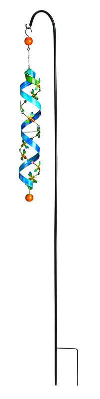 Alpine Multicolored Iron 84 in. H Bee with Shepherd Hook Garden Stake Spinner, Pack of 4