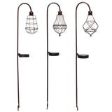 Alpine Solalris Bronze Glass/Iron 33 in. H Edison Bulb Solar Garden Stake, Pack of 6