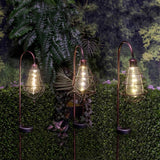 Alpine Solalris Bronze Glass/Iron 33 in. H Edison Bulb Solar Garden Stake, Pack of 6