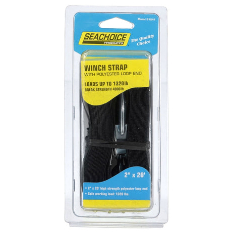 Seachoice 2 in. W X 20 ft. L Black Winch Strap 1320 lb 1 pk