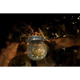 Feit Solar Fixtures 5 in. Solar Power Glass Round Bronze Crackle Jar w/Fairy Lights, Pack of 3